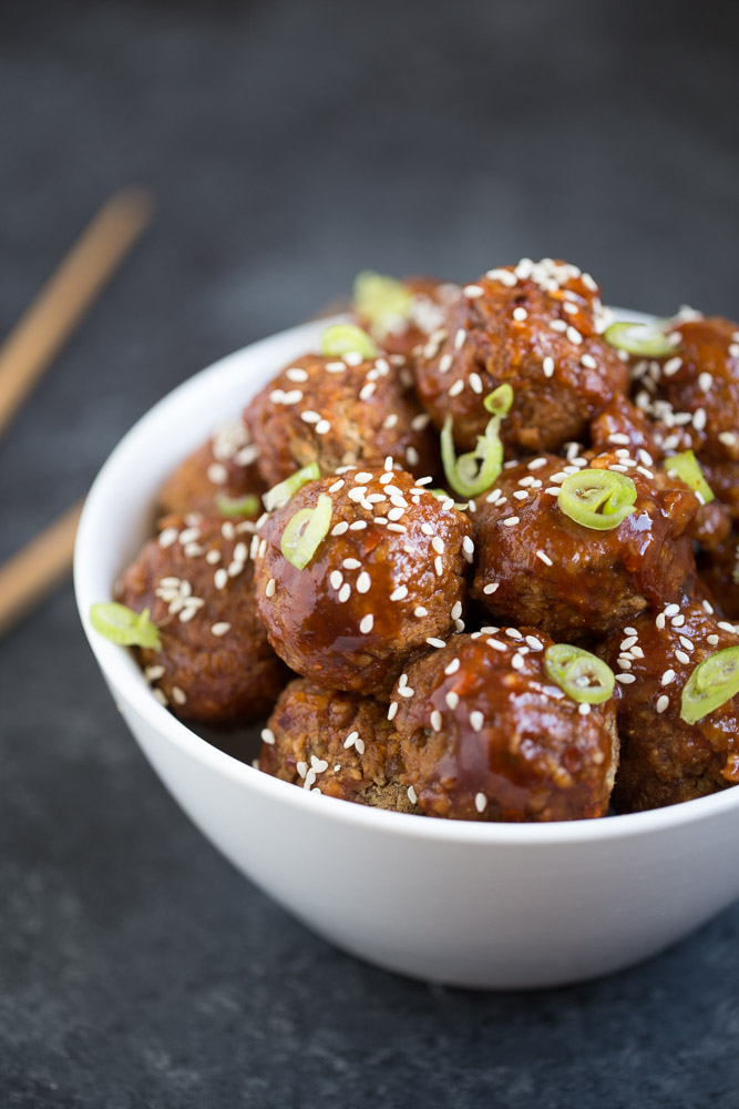 Spicy Asian Vegan Meatballs - appetizer or main dish