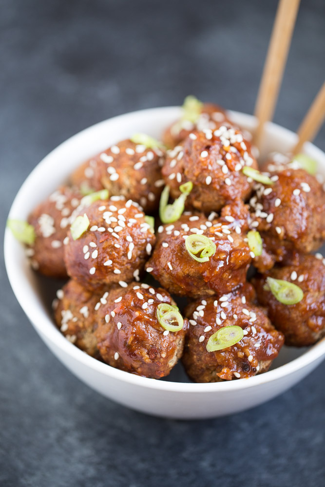 Spicy Asian Vegan Meatballs - appetizer or main dish