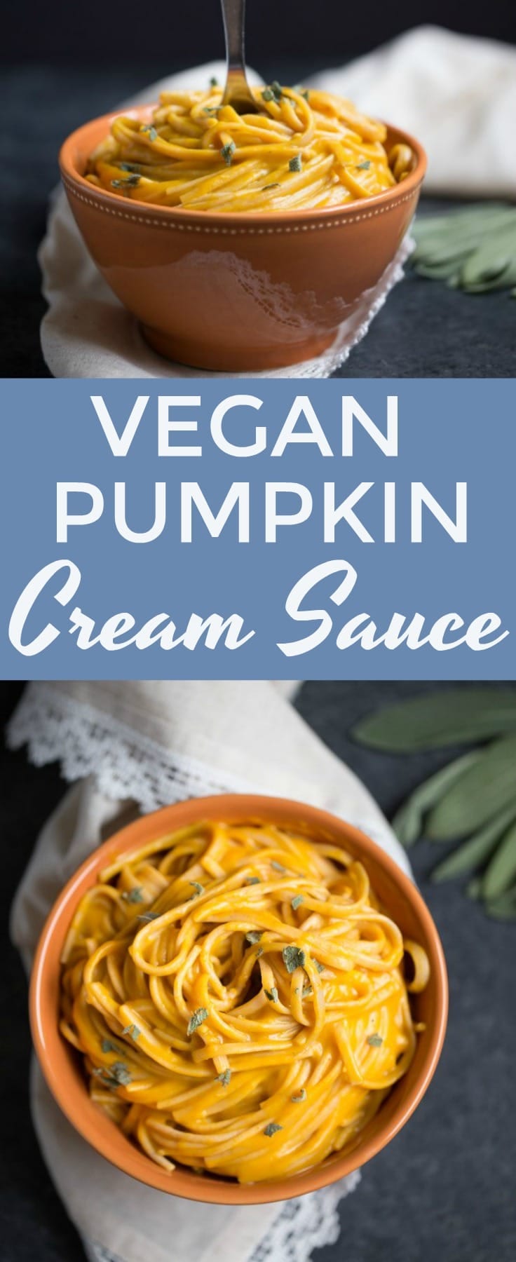 The creamiest #vegan pumpkin cream sauce you'll ever try! Perfect for pasta, dipping, pizza or burritos! #pumpkin #savory #vegetarian