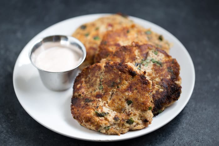 FLAVORFUL Easy Tuna Cakes are paleo + gluten free. Great for lunch or to serve as an appetizer!