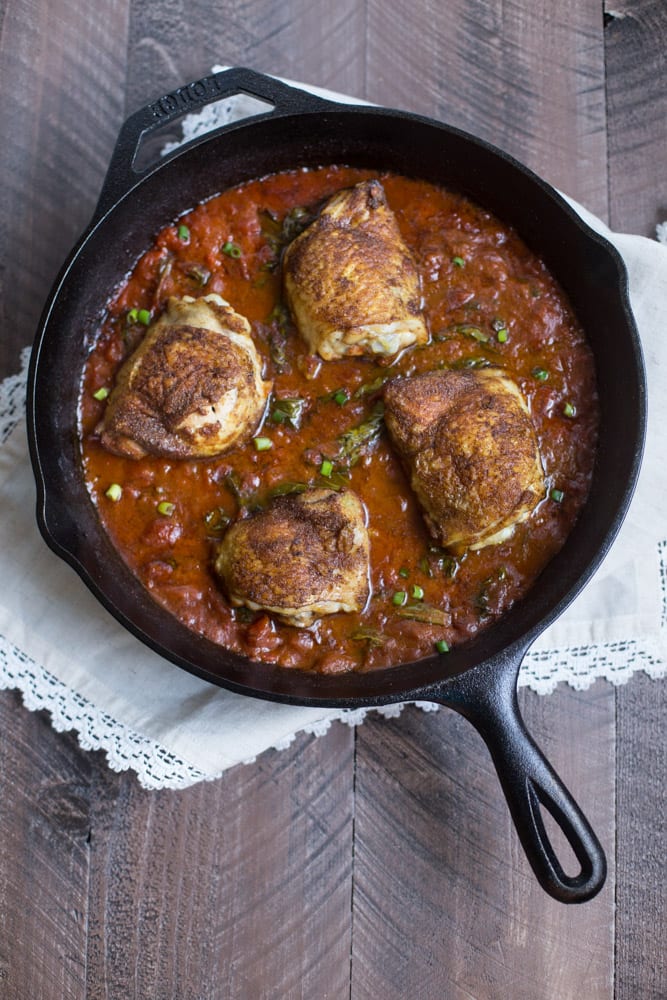 These AMAZING Coconut Curry Chicken Thighs are made with real ingredients! Easy to make, paleo friendly and grain free.