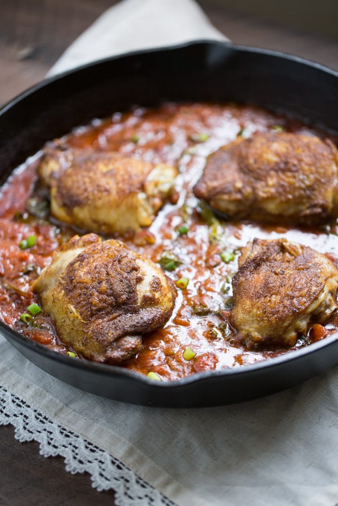 These AMAZING Coconut Curry Chicken Thighs are made with real ingredients! Easy to make, paleo friendly and grain free.