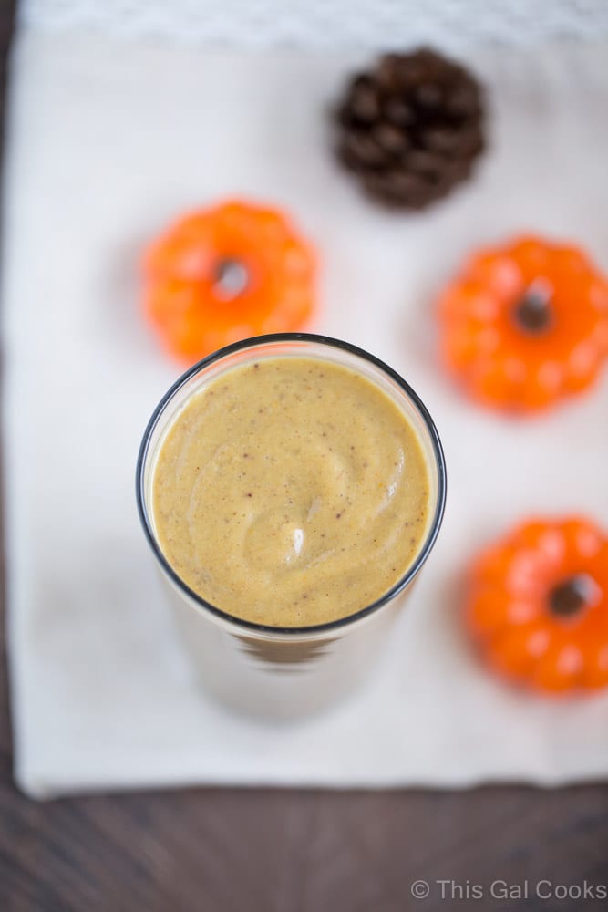 This Pumpkin Banana Bread Smoothie is thick and creamy and actually tastes like banana bread! The not so secret ingredient? FIGS!