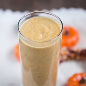 This Pumpkin Banana Bread Smoothie is thick and creamy and actually tastes like banana bread! The not so secret ingredient? FIGS!