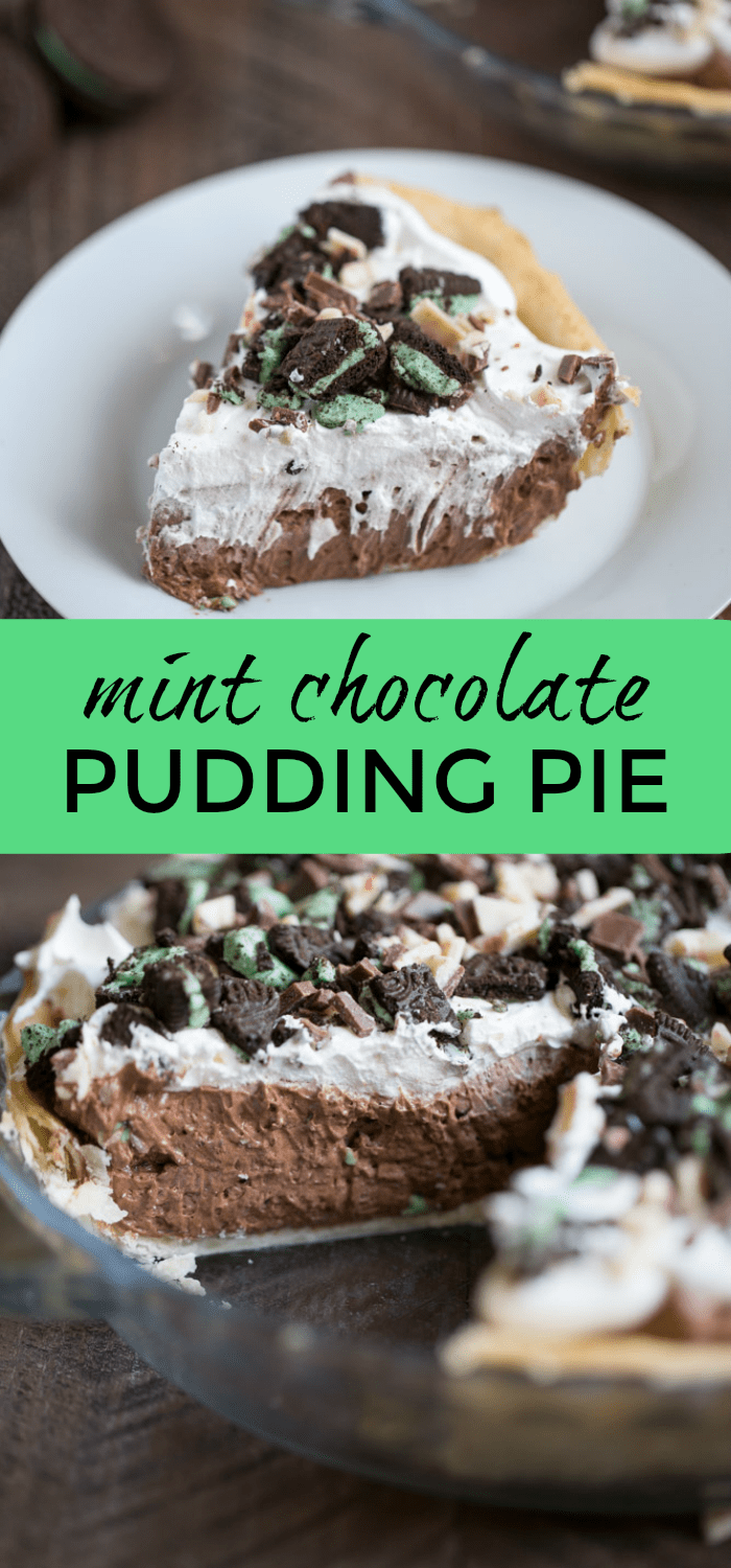 This creamy, minty, mint chocolate pudding pie offers everything you'd expect from a Christmas pudding pie. Silky, smooth, easy to make and bursting with flavors that everyone loves.