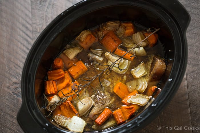 Slow Cooker Chuck Roast with Carrots | This Gal Cooks