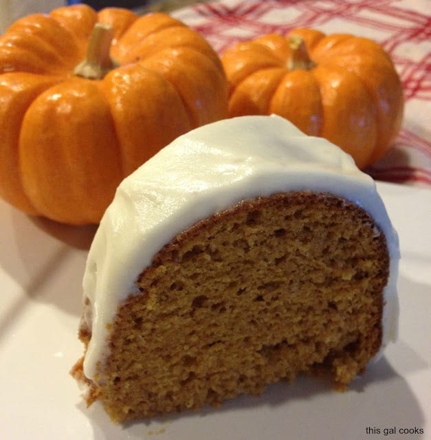 This easy pumpkin spice cake is super moist and full of bold fall flavors! You'll love this fall favorite cake and the cream cheese icing, too!