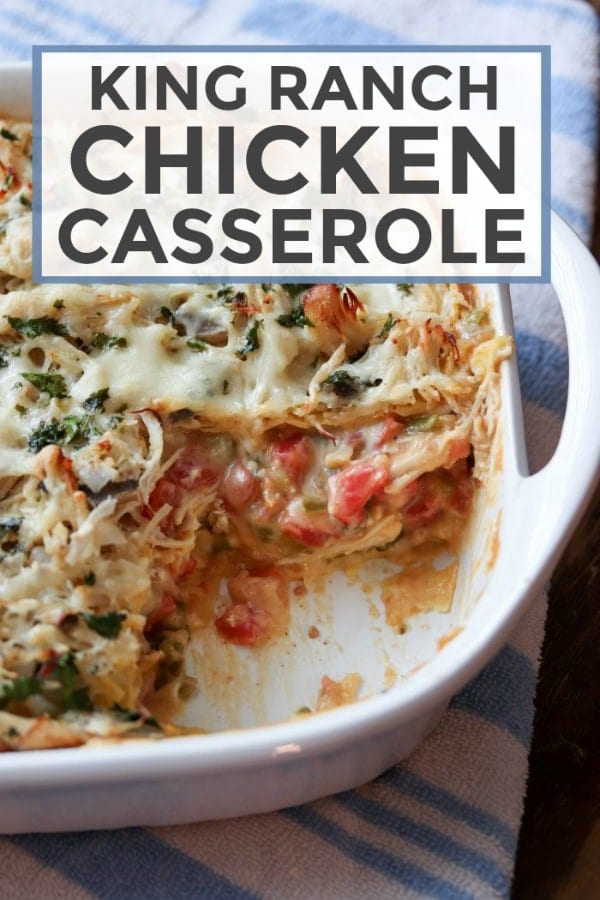 King Ranch Chicken Casserole. This creamy, boldly flavored #chicken #casserole feeds a crowd! A true southern classic that will WOW everyone. #southerncooking #dinner