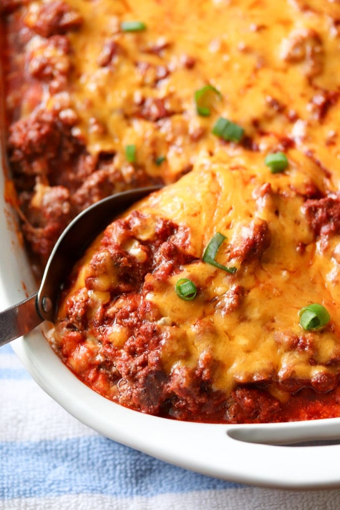 Low Carb Sour Cream Beef Bake #lowcarb #glutenfree #beef #dinner #casserole #recipe