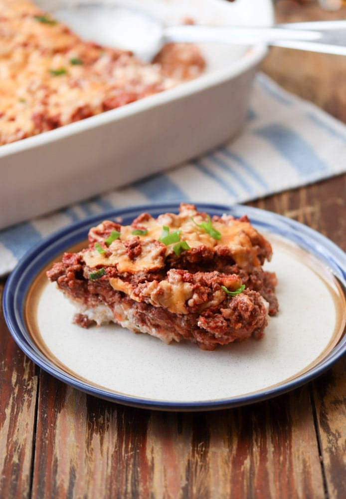 Low Carb Sour Cream Beef Bake #lowcarb #glutenfree #beef #dinner #casserole #recipe