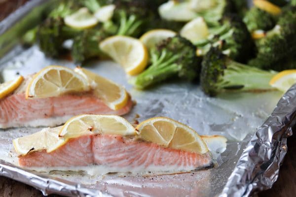 Lemon Dijon Sheet Pan Salmon with Broccoli is an easy cleanup, healthy low carb dinner recipe! If you're watching your carbs and/or eating clean then this recipe is for you!