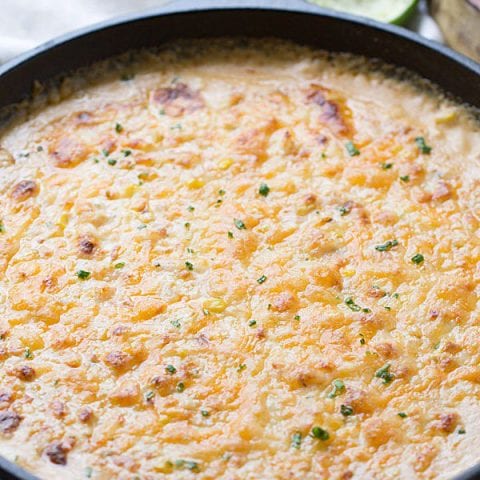 Cheesy Chipotle Shrimp and Corn Dip