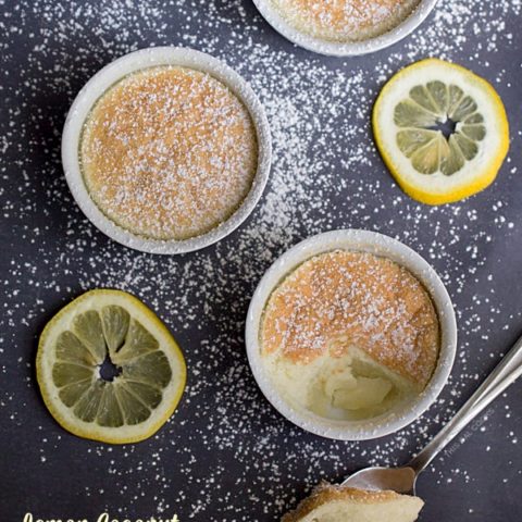 Lemon Coconut Pudding Cakes