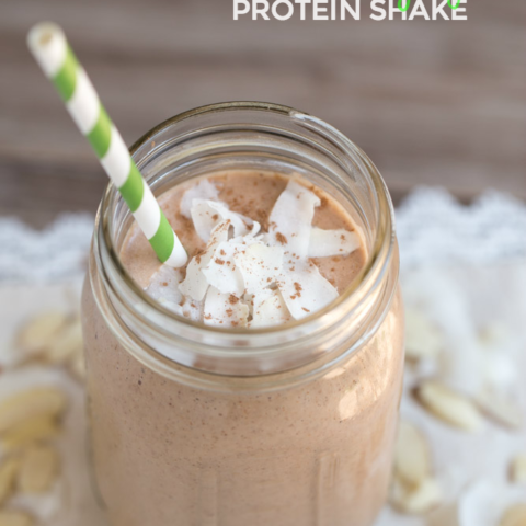 Almond Joy Protein Shake (dairy free, vegan)