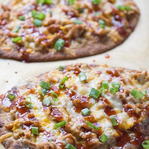 BBQ Chicken Naan Pizza with Malbec BBQ Sauce