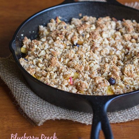 Blueberry Peach Coconut Crisp