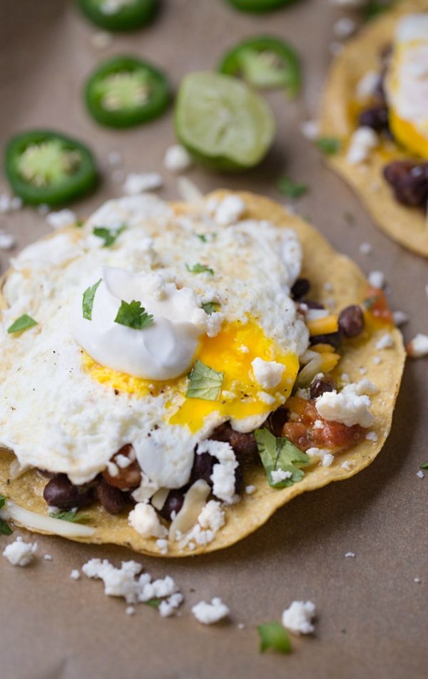 Breakfast Tostadas with Black Beans and Eggs This Gal Cooks