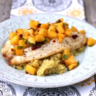 Broiled Tilapia with Chipotle Peach Salsa