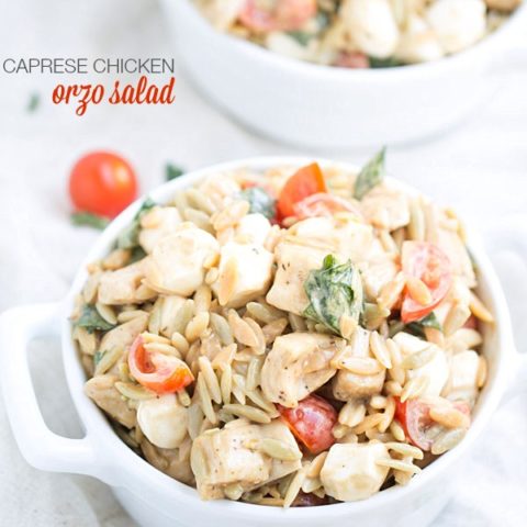 Caprese Chicken Orzo Salad