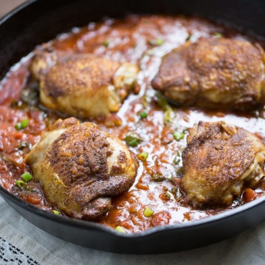 Coconut Curry Chicken Thighs (one skillet + paleo) This Gal Cooks