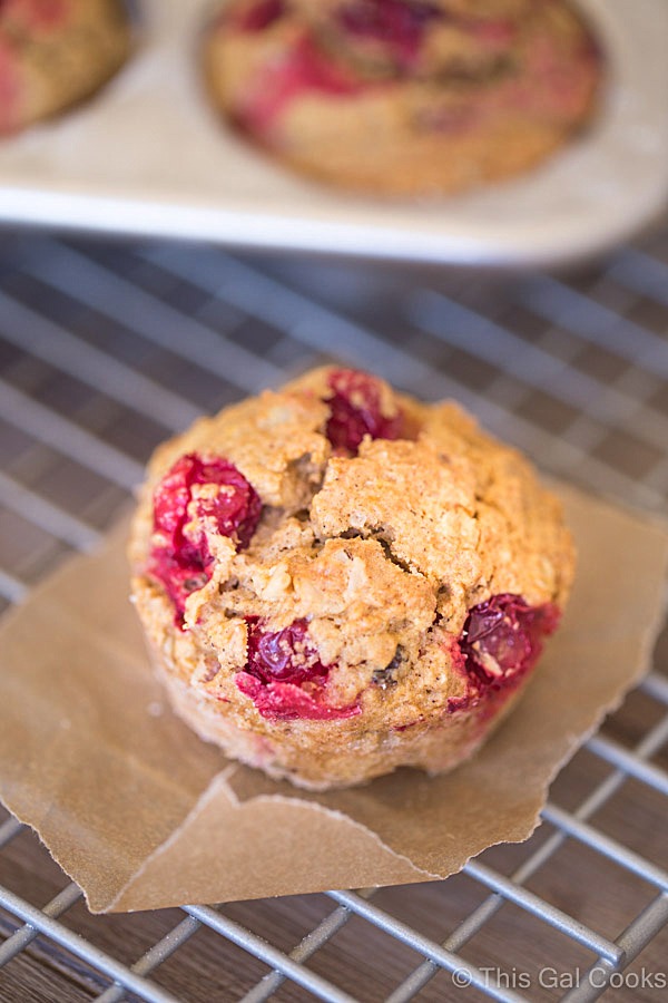 Cranberry Walnut Muffins - This Gal Cooks