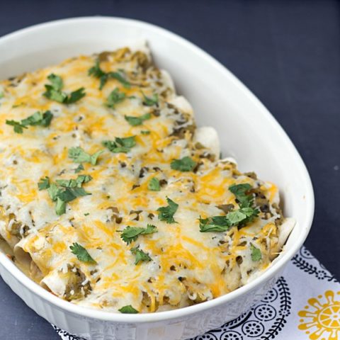 Green Sauce Chicken Enchiladas