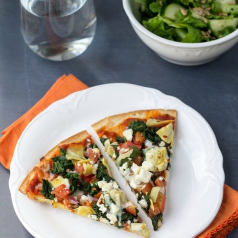 Tomato, Spinach & Artichoke Pizza