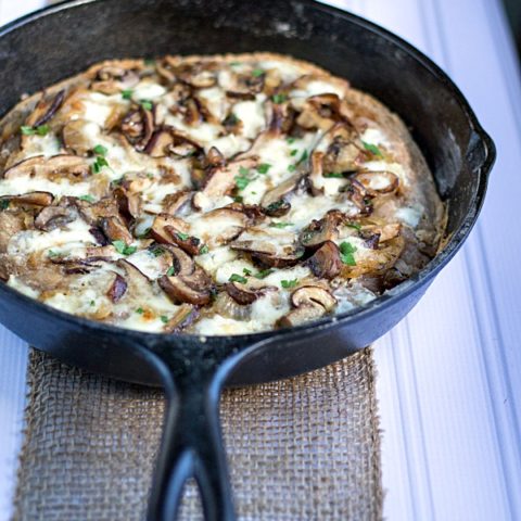 Mushroom and Brie Pizza with Whole Wheat Beer Crust