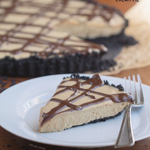 No Bake Cookie Butter Cream Pie