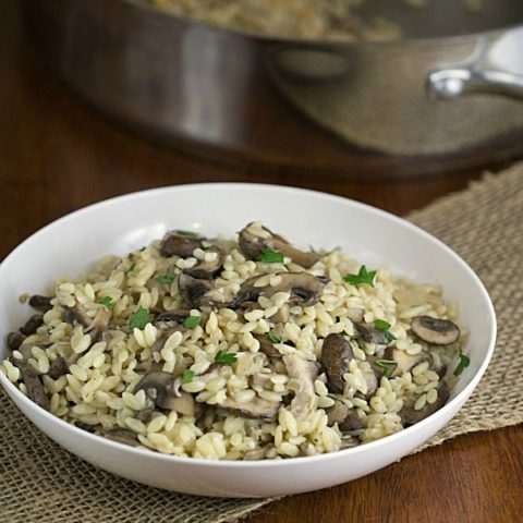 Savory Orzo with Mushrooms