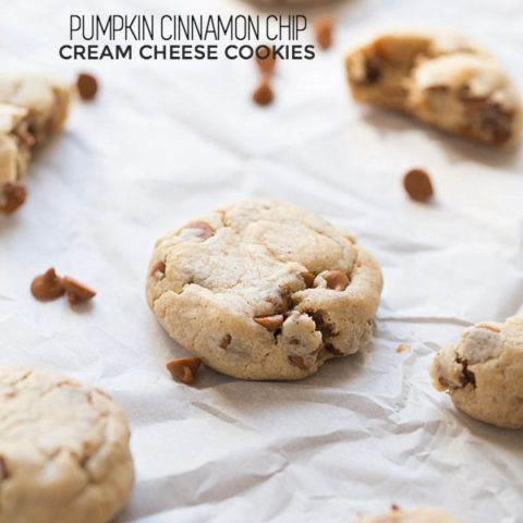 Pumpkin Cinnamon Chip Cream Cheese Cookies