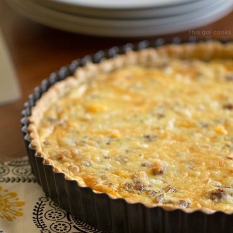 Sausage Egg and Cheese Quiche Tart