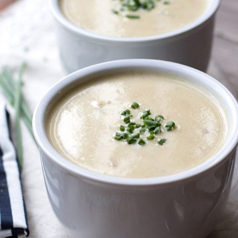 Slow Cooker Potato Ham and Leek Soup