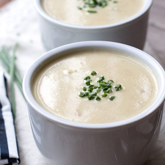 Slow Cooker Potato Ham and Leek Soup This Gal Cooks