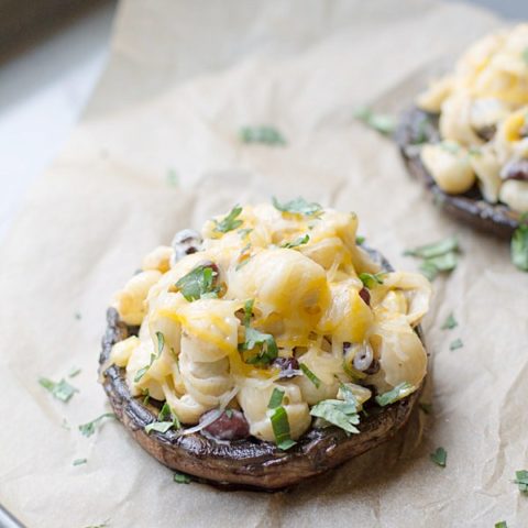 Southwest Pasta Salad Stuffed Mushrooms