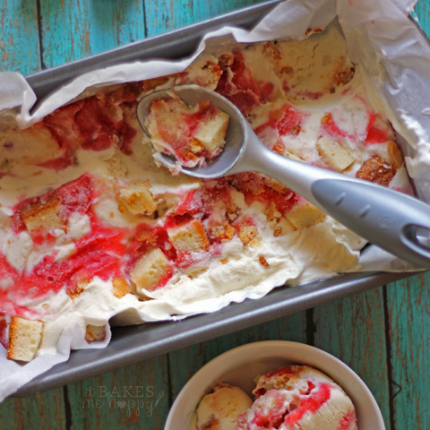 Easy Strawberry Shortcake Ice Cream