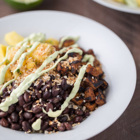 Tropical Sweet Potato Burrito Bowls