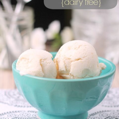 Vanilla Peach Ice Cream {Dairy Free}