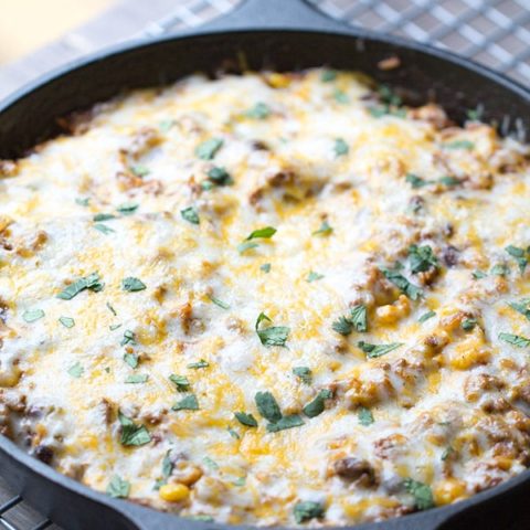 Easy Skillet Beef Tex Mex Casserole