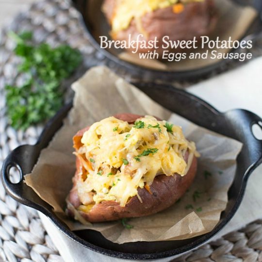 Breakfast Sweet Potatoes with Eggs and Sausage This Gal Cooks