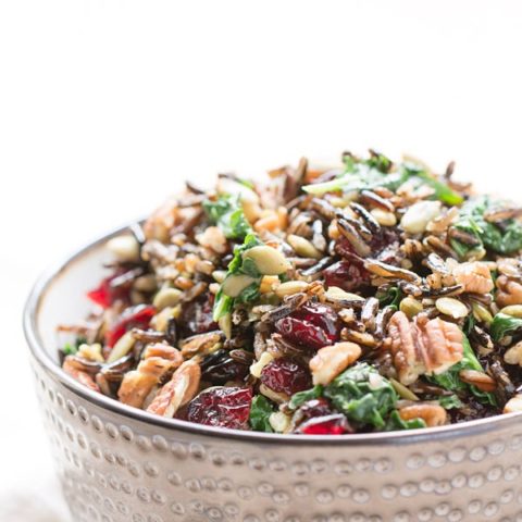 Harvest Wild Rice Salad with Pumpkin Vinaigrette