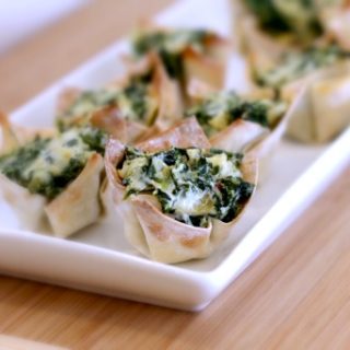 Spinach and Artichoke Wontons