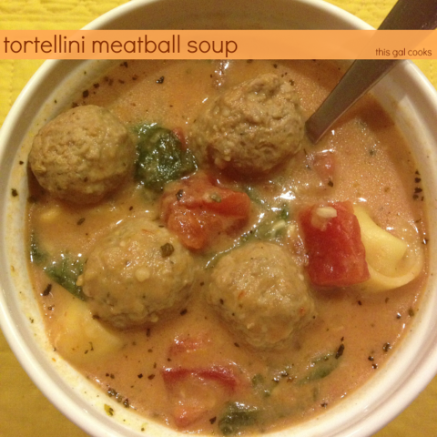 Tortellini Meatball Soup