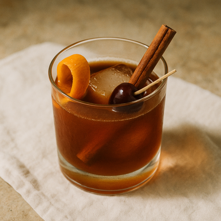 Bourbon Old Fashioned With A Brown Sugar Cinnamon Twist