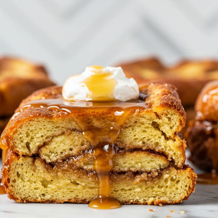 This Spiced Rum Caramel Eggnog French Toast Recipe Is Christmas In Every Bite