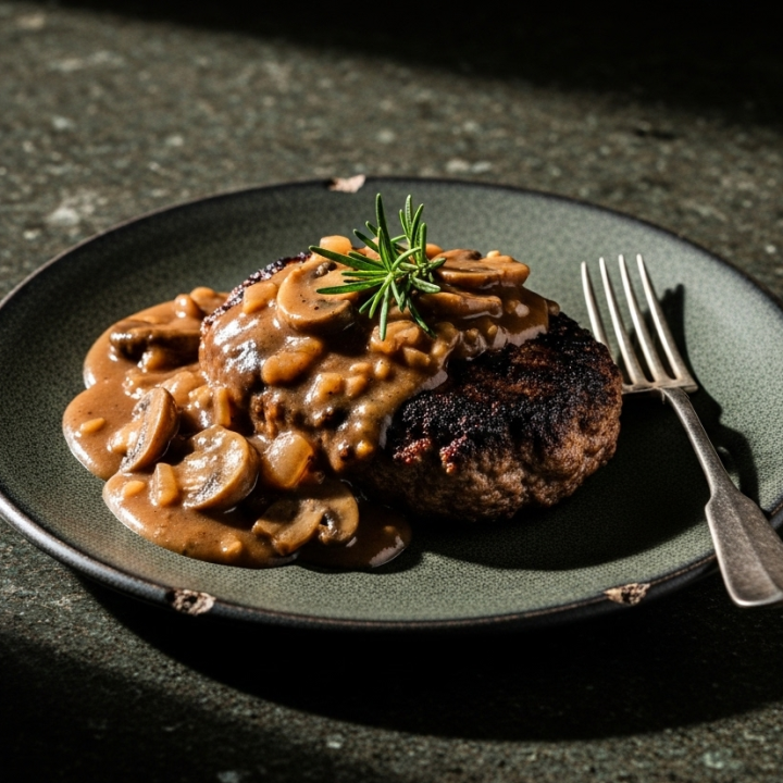 Homemade Salisbury Steak Recipe with Mushroom & Onion Gravy