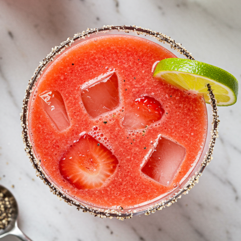 Strawberry Margarita Cocktail Recipe With A Peppery Twist