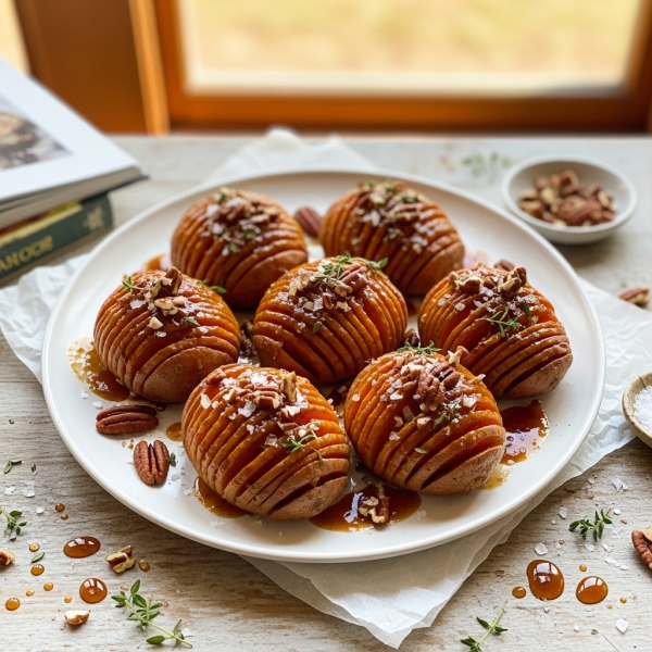 Hasselback Sweet Potatoes with Brown Butter Recipe