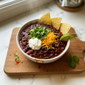 15-minute black bean chili Recipe