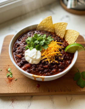 15-minute black bean chili Recipe